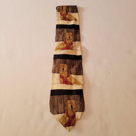 Endangered Species Tie "Cold Nose, Warm Heart by John Weiss" 100% Imported Silk - Picture 2 of 4